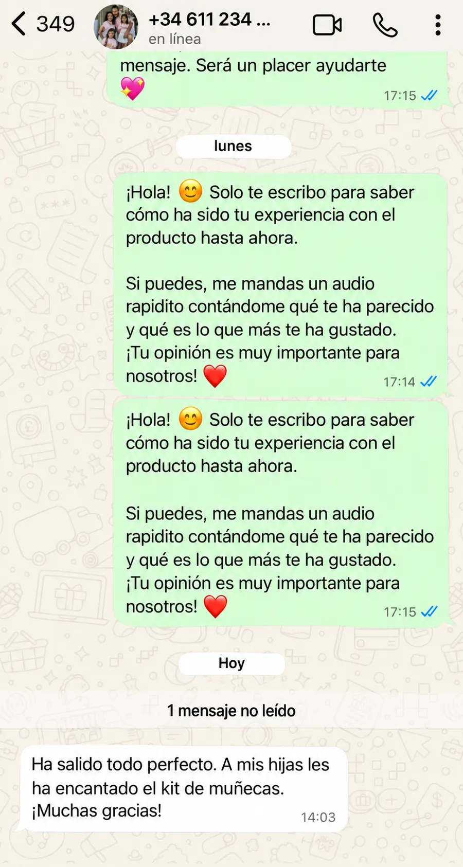 Conversación de una mamá satisfecha 5