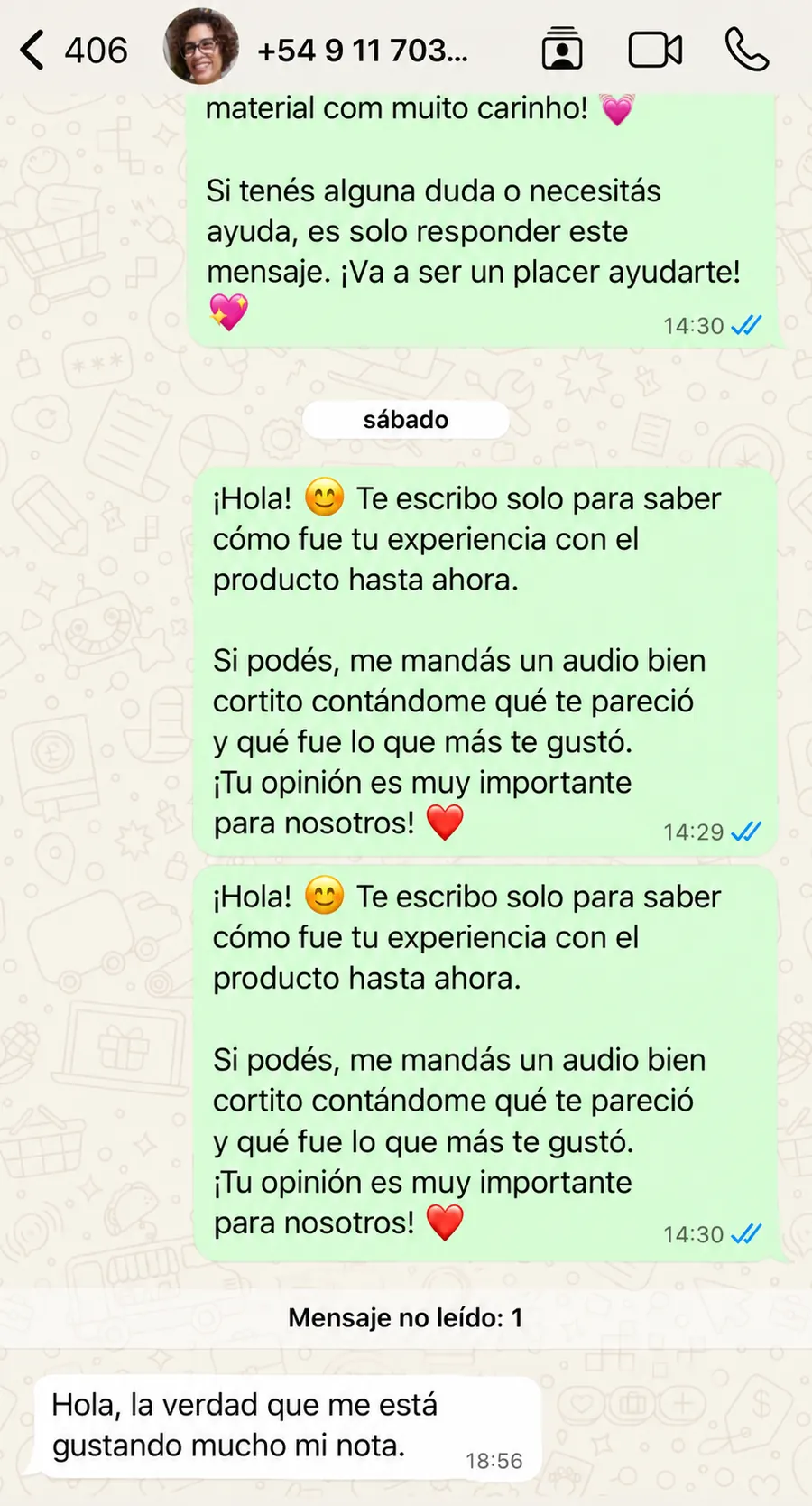 Conversación de una mamá satisfecha 4